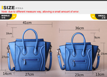 Luxury Brand Classic Nano Solid Color Smiley Cross Body Tote Womencandy colored Bag 2015 Smile Face