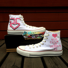 Men Women R5 Converse Shoes Hand Painted High Top Canvas Sneaker Customizable Fashion Shoes
