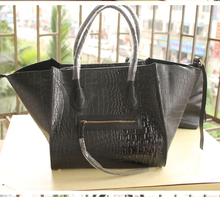 High grade phantom handbag smiley bag PU leather crocodile grain female bag GG048