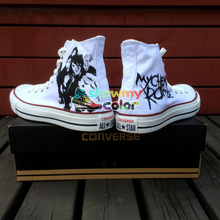 High Top White Converse Shoes Men Women Hand Painted Canvas Sneaker Presents for Men Women