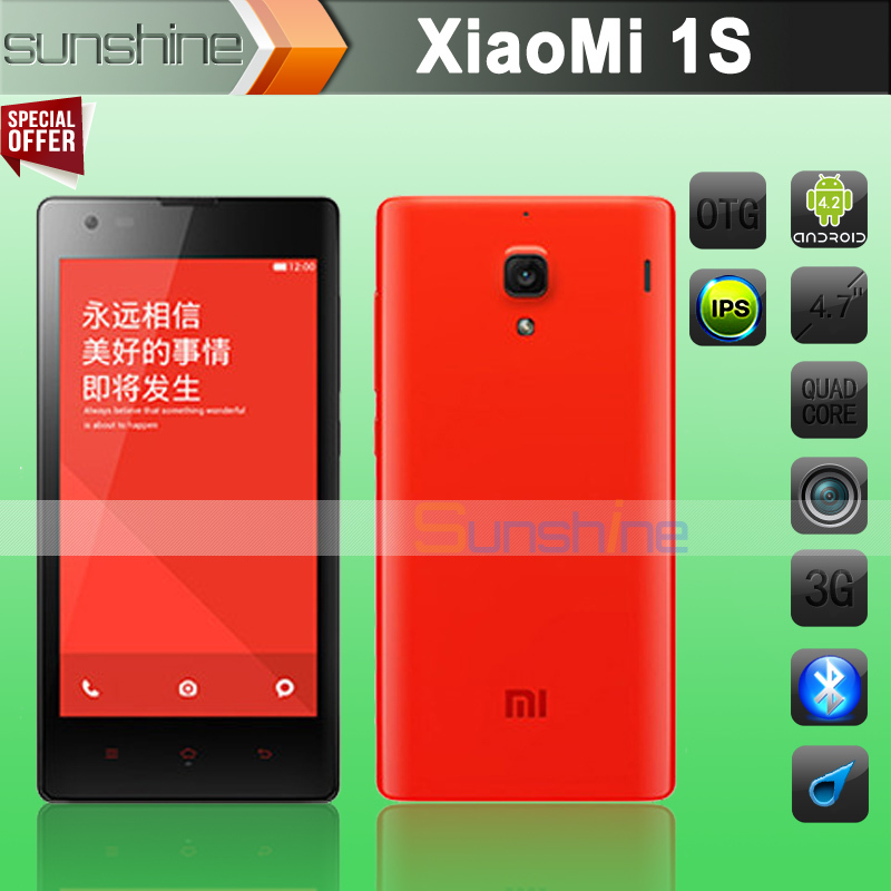 Original Xiaomi Redmi Hongmi 1S Red Rice MSM8228 Quad Core Mobile Phone 4 7 IPS 1280x720