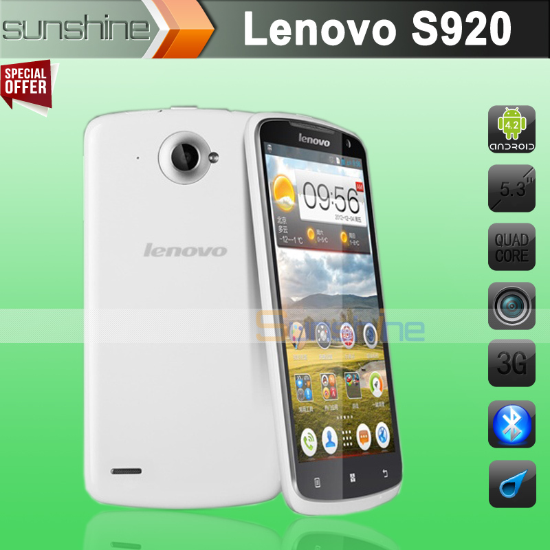 Original Lenovo S920 Mobile Phone MTK6589 Quad Core 5 3 IPS 1GB RAM 8 0mp Android