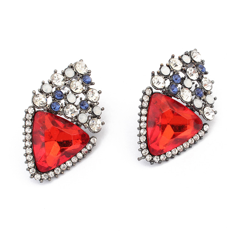 European and american fashion women beautiful fine jewlery crystal earrings girlfriends gift wedding gift Red Crystal