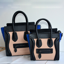 New Arrival Fashion Name Brand Designer Women s Smiley Face Vintage Handbag Nubuck Cowhide Ladies genuine