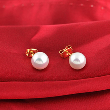 18k gold plated &18k white gold plated imitation pearls classic design stud earrings for women wholesale Yilia ERZ0294
