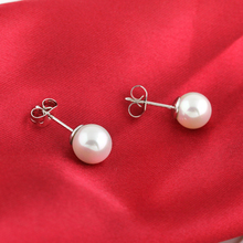 Classic Design 18k Gold Plated 8mm Pearls Stud earrings For Women Wholesale Yilia