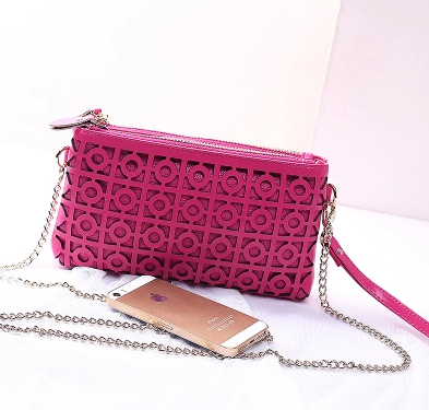 Classical sculpture bags women hand caught leather hollow out bag chain wom packets