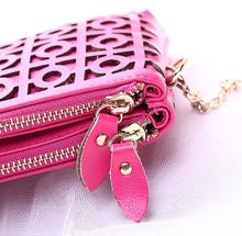 Classical sculpture bags women hand caught leather hollow out bag chain wom packets