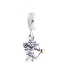 Cupid Dangle Pendant BeadAuthentic 925 Sterling Silver Charm/DIY Craft Jewelry Accessories/Fit European Bracelets&Bangles