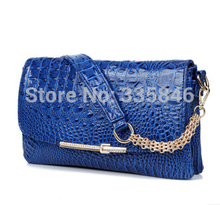 Wholesale handbag 2014 new European and American fashion female package One shoulder hand aslant crocodile grain