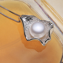 ETNNBL New 2015 fashion Free ShIpping 10 11 mm design Natural Pearl Pendant Perfect Round White
