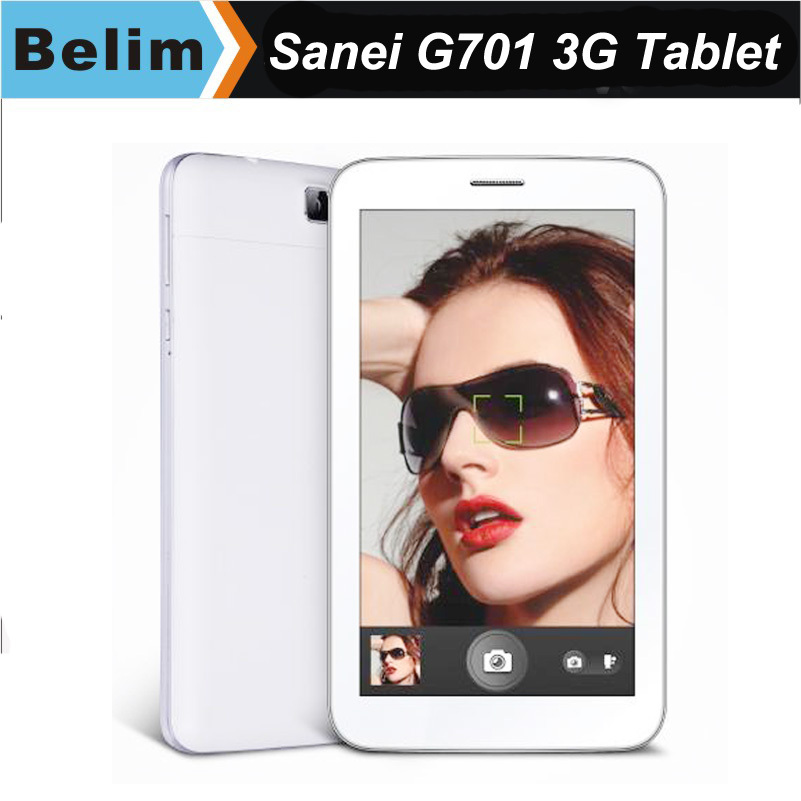 Free Shipping Sanei G701 Dual Core 3G Tablet PC MTK8312 HD 512M RAM 8G ROM Bluetooth