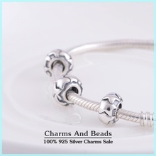 925 Sterling Silver Stars Thread Charm Spacer Beads Fits Pandora Style Charm Bracelets Bangles