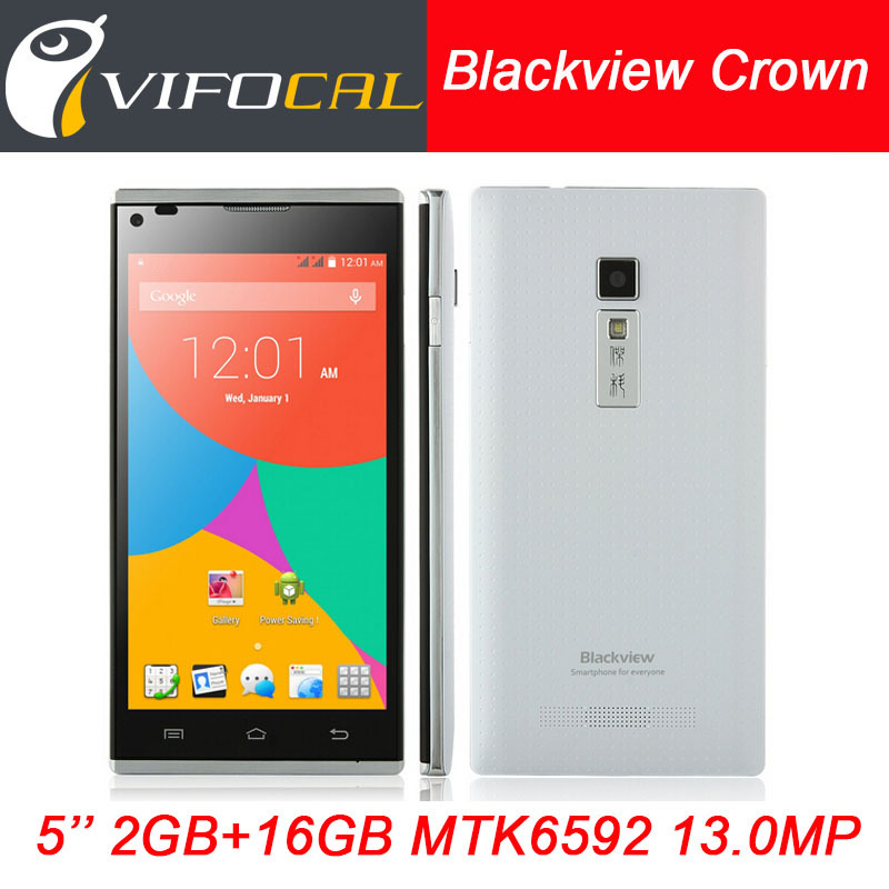 Blackview Crown Octa Core MTK6592 Smartphone 1 7GHz Android 4 4 5 0 Inch Screen OTG