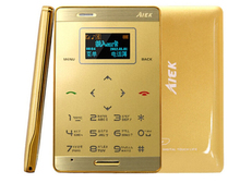 2014 Hot Item AIEK M3 Card Mobile Phone 6.5mm Ultra Thin Pocket Mini Phone Dual Band FM MP3 Low Radiation Bluetooth FM