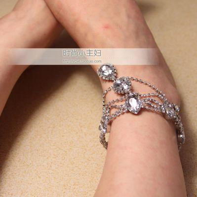 Fashion Luxurious Multilayer 925 sterling silver Anklets for women 2015 Charm Elegant Sexy Anklet Foot Chain