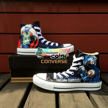 Naruto Converse Kakashi Hand Painted High Top Sneaker Canvas Shoes for Men Women Custom Made Fashion Shoes