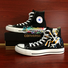 One Piece Sanji Converse All Star Black Sneaker Men Women Hand Painted High Top Shoes