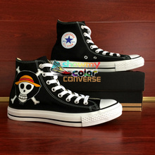 One Piece Sanji Converse All Star Black Sneaker Men Women Hand Painted High Top Shoes