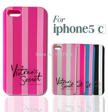 Newest!!!!! For Apple iphone 5C Victoria/’s Secret PINK Brand New Color Luxe Soft rubber Stripe silicone Case Cover