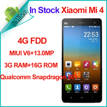 Original Xiaomi  mi4  M4 4G 5″ LTE Qualcomm Snapdragon 801 Quad Core  1920X1080P 3GB RAM 16GB ROM 13MP MIUI V6 Mobile Phone
