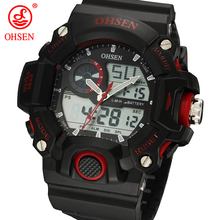 2014 New Fashion Men Multifunction Sports Watches Analog Digital LED Dual Core Quartz Casual Wristwatch Dive