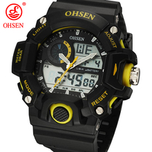 2014 New Fashion Men Multifunction Sports Watches Analog Digital LED Dual Core Quartz Casual Wristwatch Dive