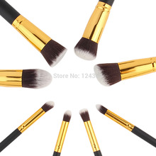 1Pcs Brand New 8Pcs Pack Face Eyeshadow Nose Foundation Kit Professional Makeup Cosmetic Brushes Set