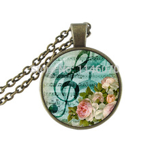 new 2015 hot sale G Clef necklace music note jewelry gifts for music lover concert party