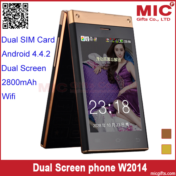 3 77 dual SIM cards dual screen Touchscreen 2800mAh wifi 5 MP android 4 4 2