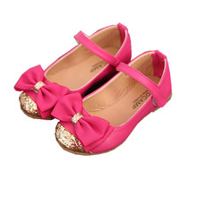 high quality children s sandals leather single shoes kids child girls princess bowtie flat shoes