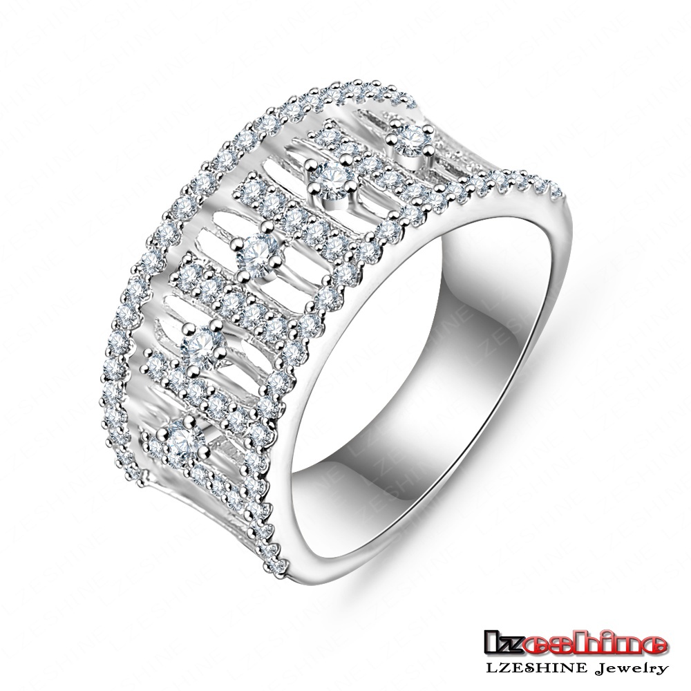 Wholesale-New-High-end-Engagement-Rings-Real-Platinum-Plated-AAA-Swiss ...