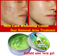 Sixfold aloe vera gel Maquiagem Cuidados com a pele Whitening Creme Depilatório Scar Acne Tratamento Anti Wrinkle Face Care Creme Hidratante
