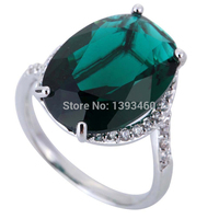 Delicate Chic Oval Cut Green Topaz 925 Silver Ring Size 7 8 9 10 New Design Fashion Jewelry 2014 Gift For Women Free Shipping