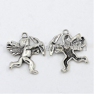 Tibetan Style Pendants Cupid Antique Silver Lead Free and Cadmium Free 29mm long 27mm wide 3mm