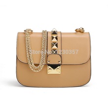 valentine bags genuine leather rivet messenger bag designer famous brand women s fashion girls small chain
