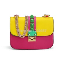 valentine bags genuine leather rivet messenger bag designer famous brand women s fashion girls small chain