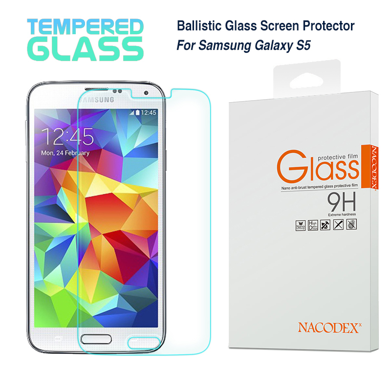 Brand For Samsung Galaxy S5 Nacodex Premium Tempered Glass Screen Protector Pelicula Protetora protective film
