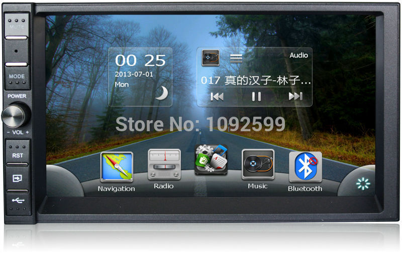 New arriving Car Stereo Radio GPS Navigation 2DIN Bluetooth IPOD USB SD 1080P decoding Universal Interchangeable