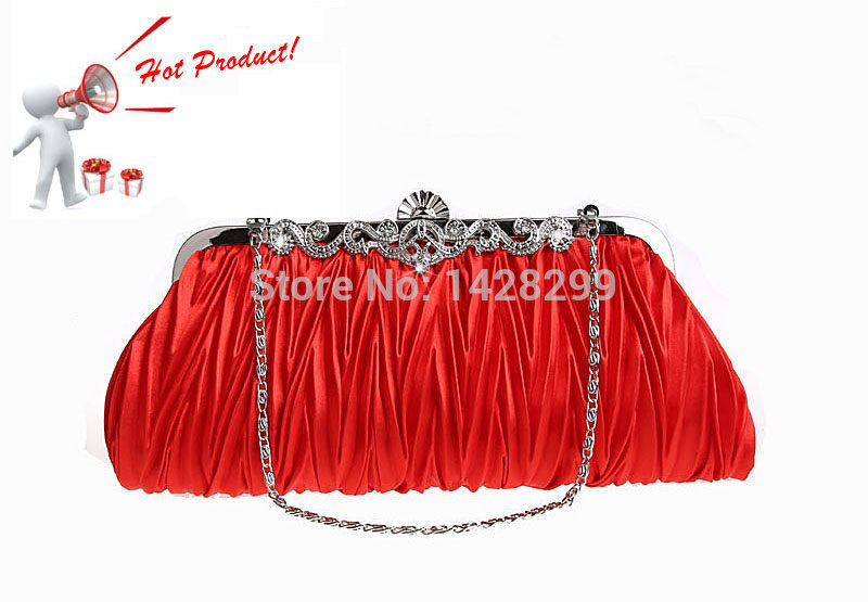 HYSON SHOP Luxury Satin Evening Bag Clutch Purses Women Fashion Soft Case Party Handbags Evening Bag