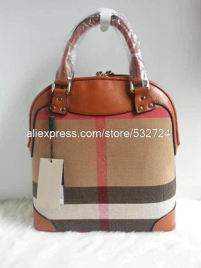 new 2015 house check genuine leather canvas women s hand Bags famous tote fashion women designer
