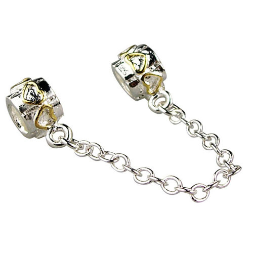Free Shipping 925 Silver Bead Safety Chain Bead Charm European Bead Fit Pandora Bracelets Bangles H551