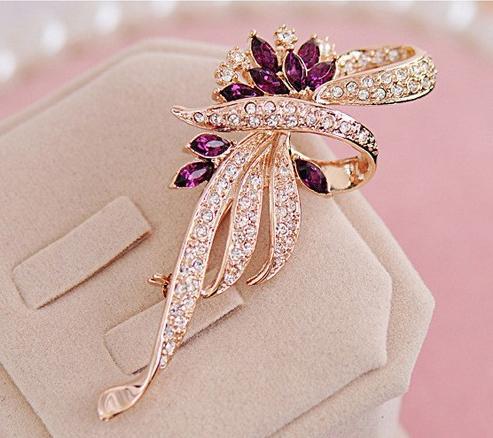 High praise of love South Korea han edition female crystal brooches restoring ancient ways B10 H054