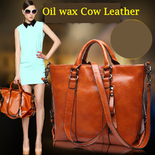 Retro vintage women handbag 2015 Fashion lady s genuine leather bag w042 cowhide motorcycle commute women