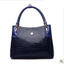 Hot Sale 2015 fashion brand crocodile PU leather bag vintage women handbag female shoulder bag 3