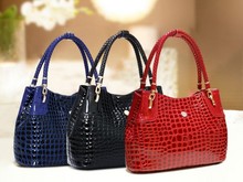 Hot Sale 2015 fashion brand crocodile PU leather bag vintage women handbag female shoulder bag 3