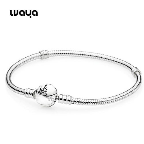 WAYA 925 Sterling Silver Wonderful World Charm Bracelet Bangle for Women Fits diy european bracelet charms
