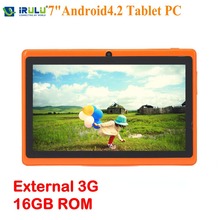 Blue and Orange iRulu 7″ Dual Core Allwinner A23 Q88 Tablet PCs Android 4.2 1.5GHz ROM 4GB/8GB16GB Dual Camera OTG WIFI