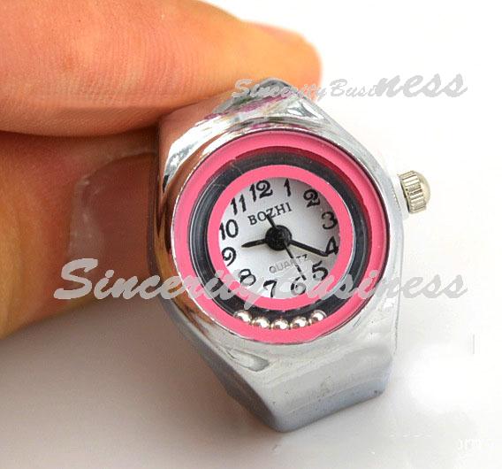 Hot Fashion Round with floating Ball Beads Finger Ring Watch Fashion Ring Watch 