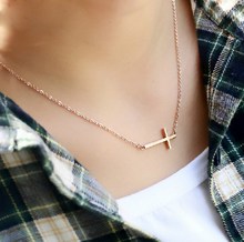 2015 Fashion Necklaces For Woman Curved Bar Gold Silver Necklaces Dainty Necklace Pedants Jewelry Sideways Choker